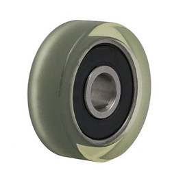 IIVVERR 6mmx24mmx8mm PU Coated Ball Bearing Pulley Roller Wheel Clear (6mmx24mmx8mm Rodamiento de bolitas recubierto de polea Rueda de rodillo transparente