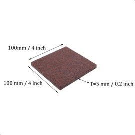 6Pcs Square Felt Furniture Pads, 4 inch x 4 inch Self Adhesive Cuttable Anti Scratch Floor Protectors for Furniture Legs Hardwood Floor, Brown, 100mm