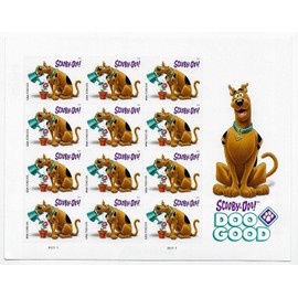 United States Postal Service Scooby-Doo! 12 First-Class Forever Stamps - Black, Cyan, Magenta, Yellow - Rectangular - Collectible Stamps - Paper - 38.1mm x 25.4mm - 0.8 inches