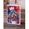 Caroline's Treasures Wirehaired Pointing Griffon Patriotic American Greeting Cards Pack