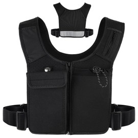 PUGTOW Running Vest for Men & Women with Phone Holder/Bottle Pockets, Multifunctional Hydration Backpack Lightweight Ideal for Running & Hiking etc. - Reflective, Breathable