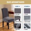 H.VERSAILTEX Velvet Dining Chair Covers Stretch Chair Covers for Dining