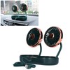 Car Fan 360° Rotatable 3 Speed DualHead USB Powered Mini