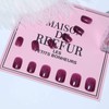 Allereya Short Coffin Press On Nails Jelly Purple Fake Nails
