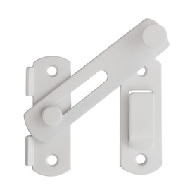 Alise 4 inch Heavy Duty Flip Latch Gate Latches, Safety Door Lock for Barn Wood Fence Sliding French Doors,SUS304 Stainless Steel Gate Hardware White Finish MS9500-W