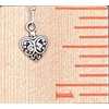 Little Etched Silver Heart Dangle Earrings Love Romance. Jewelry Earrings