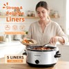 6 Quart Slow Cooker with Locking Lid, Removable Stoneware &