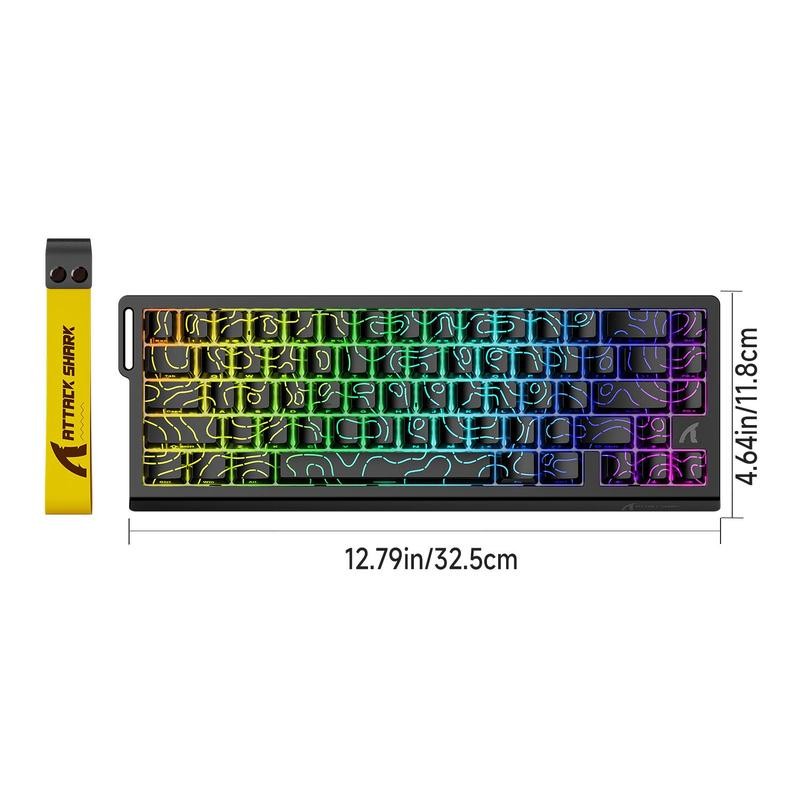 ATTACK SHARK X68 HE Wired Gaming Keyboard, Mechanical Keyboard, Computer