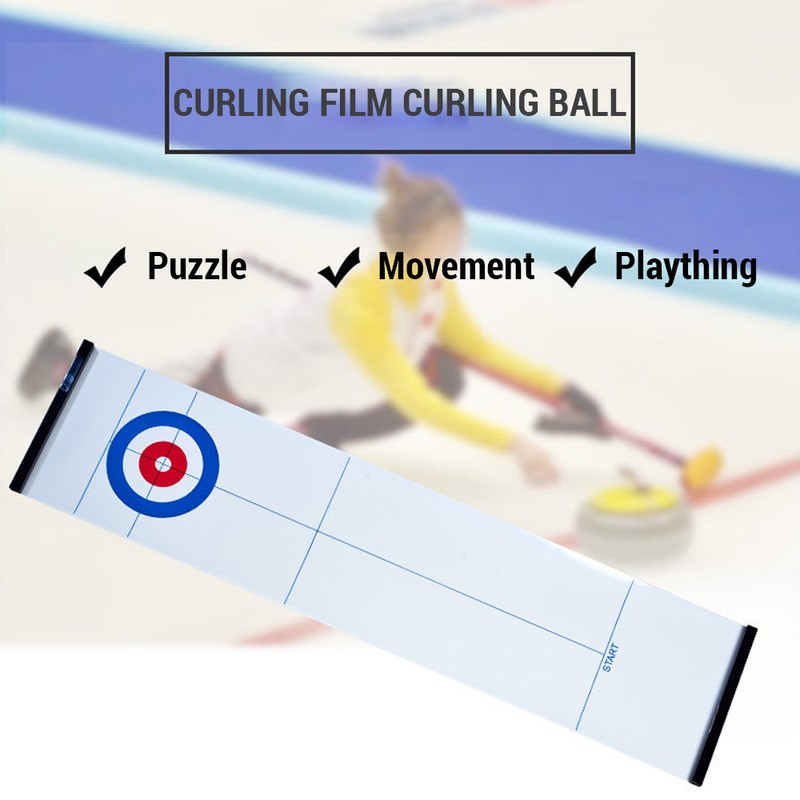 Tabletop Mini Curling Game Set Family Fun Board Games Shuffleboard