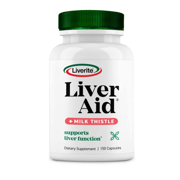 Liverite Liver Aid With Milk Thistle 150 Capsules, Liver Support, Liver Cleanse, Liver Care, Improves Energy