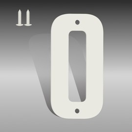 3 Inch White Metal Letters, Modern House Numbers for Outside, White Door Mailbox Numbers, Metal House Address Letter and Number for Office Apartment Outside (0)