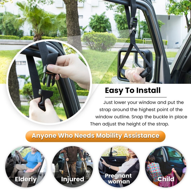E-cowlboy Auto Cane Grab Handle Adjustable Standing Aid Safety Handle