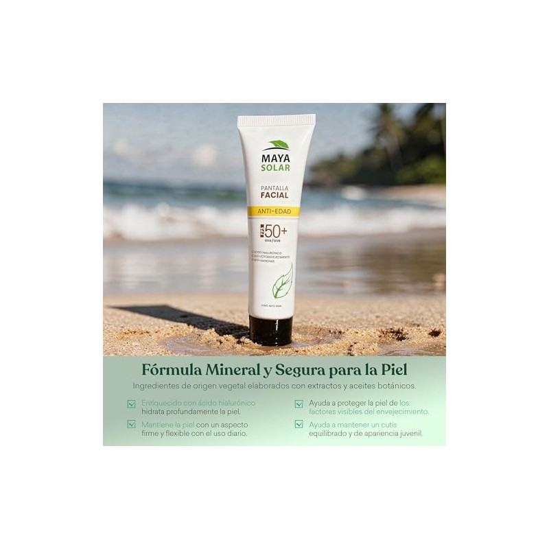 Maya Solar - Protector Solar Facial Anti-Edad FPS 50+ (50