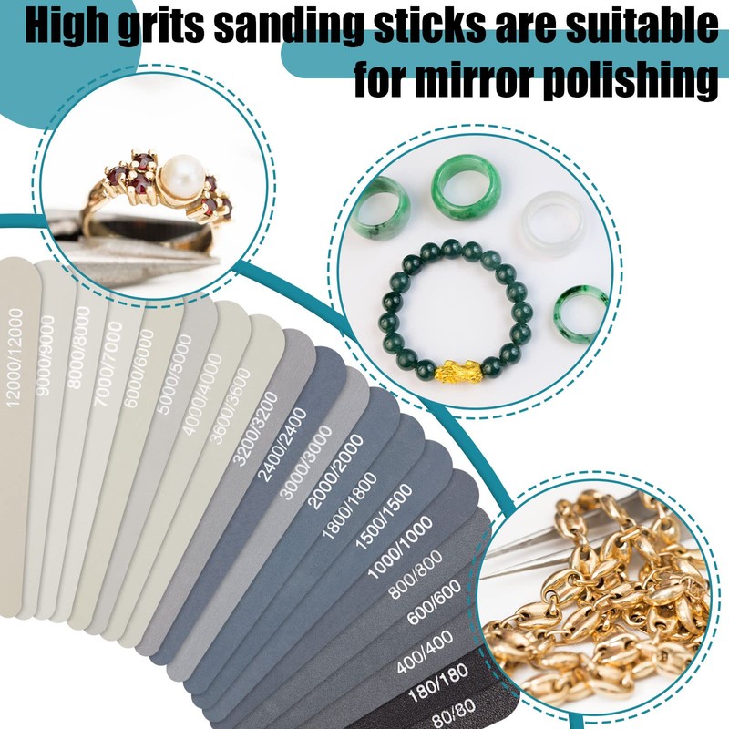 20 Pcs Honoson Sanding Sticks for Plastic Models Polishing Sticks