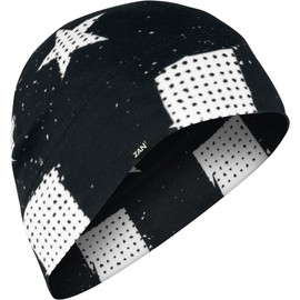 Zanheadgear® Helmet Liner/Beanie SportFlex® Series Black & White Flag
