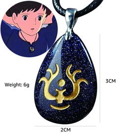 Kashasin Anime Necklace Hayao Miyazaki Laputa Flying Stone Castle In The Sky Sheeta Pendant Necklace for Girl Costume Jewelry Gift (Style B)