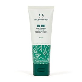 Mascarilla de arcilla de árbol de té para aclarar la piel grasa y con imperfecciones, vegana, 2,5 onzas líquidas