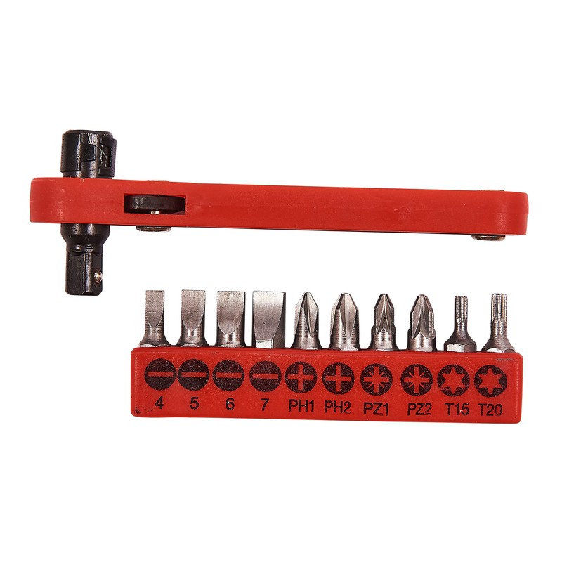 Amtech L1560 11 Piece Offset Ratchet Screwdriver Set