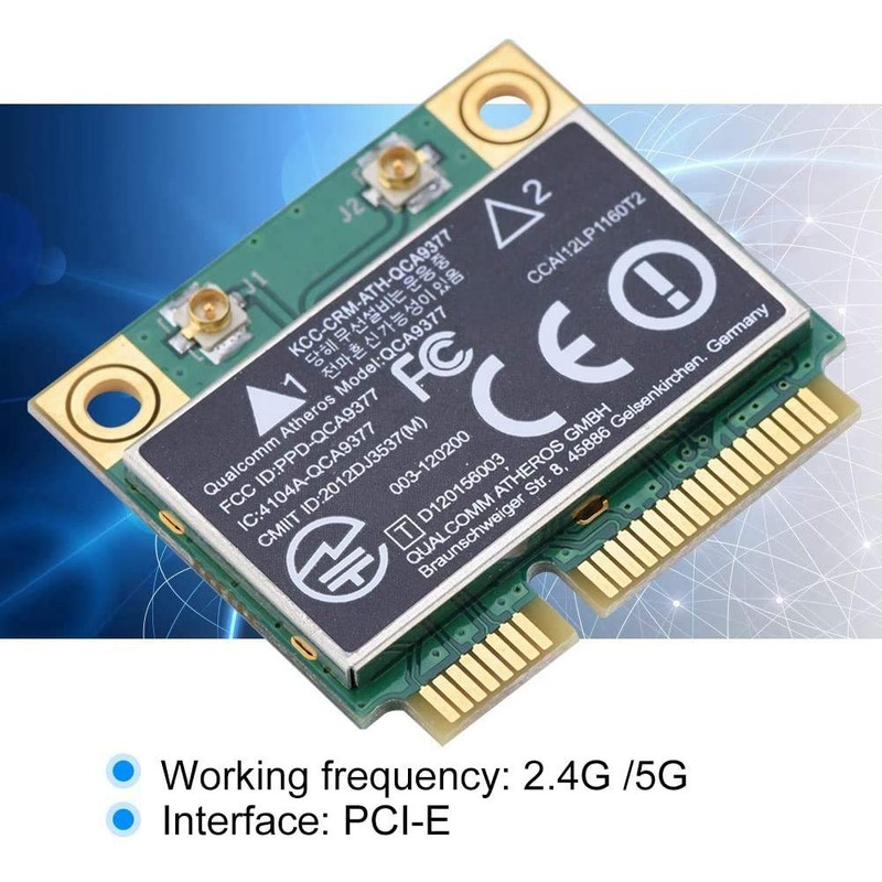Mini WIFI PCI-E Network Card, Dual Band 2.4G/5Ghz + Bluetooth