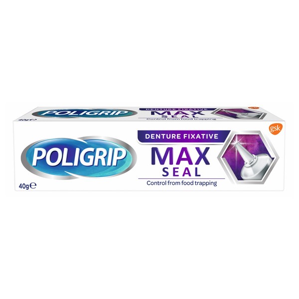 Poligrip Max Seal Denture Fixative Cream, 40g