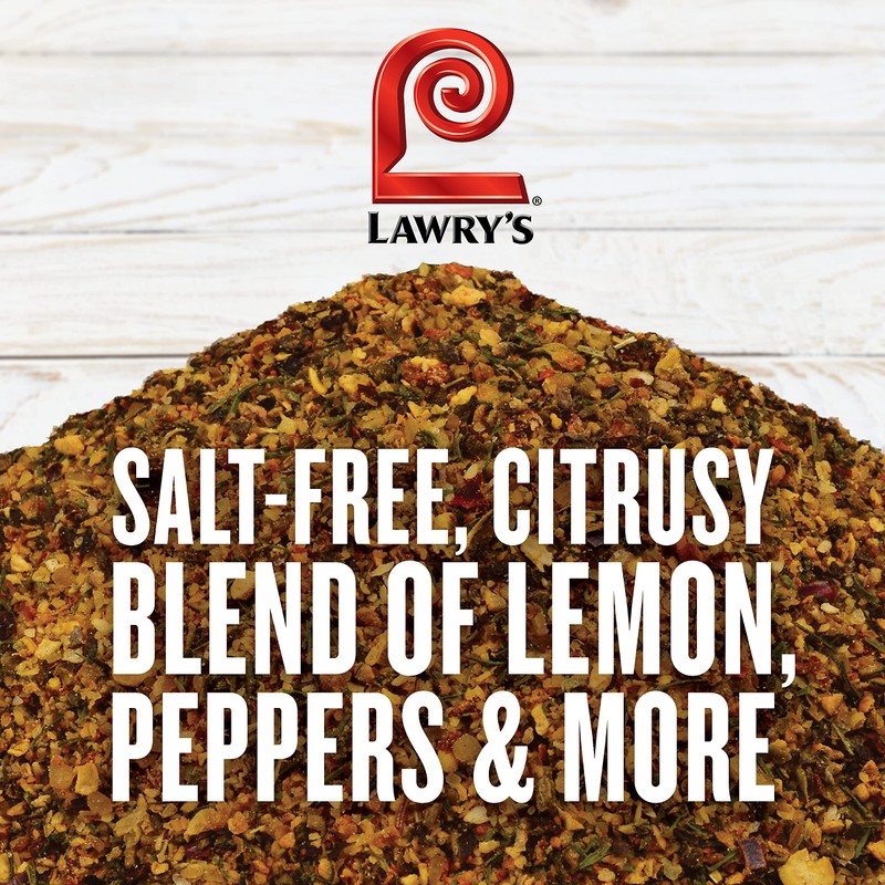 Lawry's Salt Free Lemon & Pepper Seasoning, 19 oz -