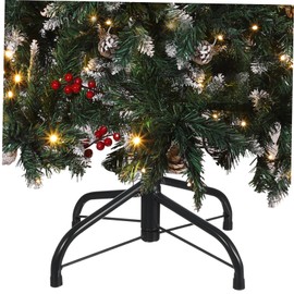 Healeved Artificial Christmas Tree Stand Metal Christmas Tree Stands Iron Christmas Tree Pot Base for Christmas Tree