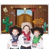 Western Party Supplies, Large Fabric Saloon Western Scene Setters for
