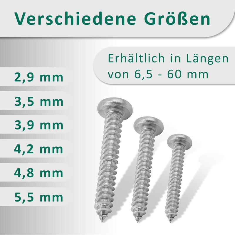 DSM Flat Head Tapping Screws ISO 14585 3.5 x 25