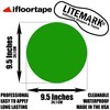 LiteMark Yellow Green 9.5 Inch Large Dot Decal Stickers -