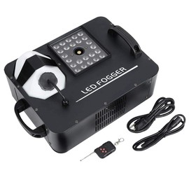 TC-Home DMX Fog Machine 1500W 3 in 1 RGB Party 24 LED DJ Stage Smoke Effect Remote control