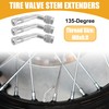 Partuto 3 Pcs 135-Degree Universal Tire Valve Stem Extenders -