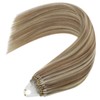 YoungSee Micro Ring Extensions, Real Hair, Light Brown, Micro Ring