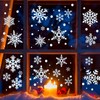 6 Sheets Large Snowflake Window Stickers Christmas Window Stickers Decorations