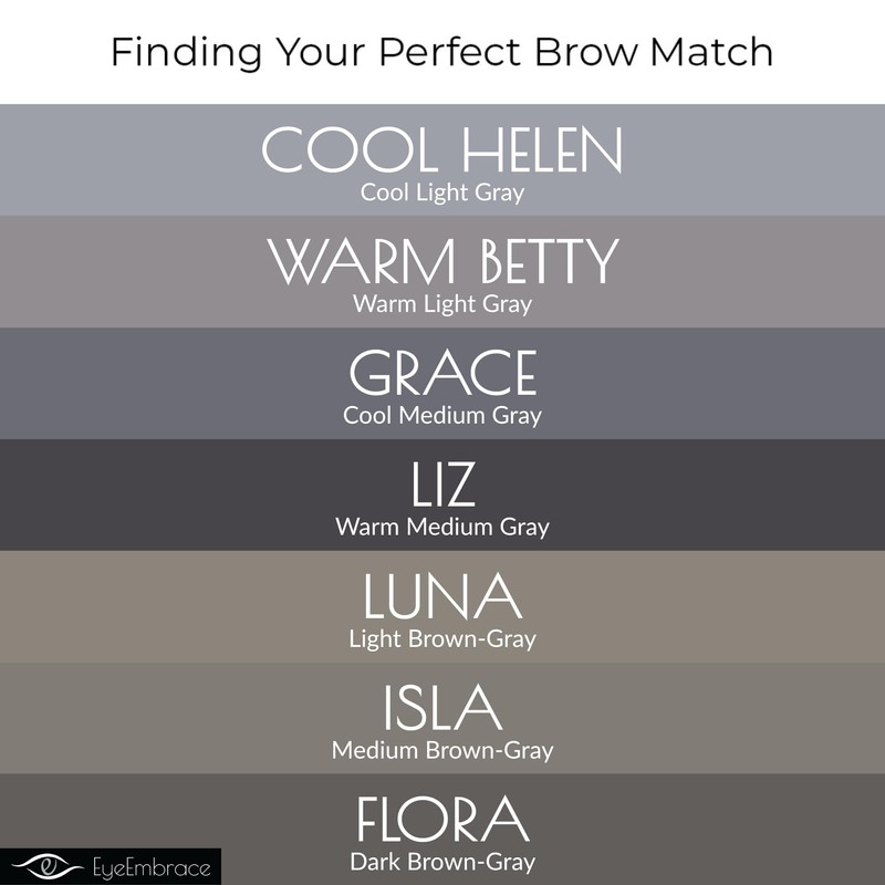 Eye Embrace Cool Helen: Light Gray Eyebrow Pencil – Waterproof,