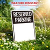 (2 Pack) Blank Reserved Parking Sign, Write-On Sign, 14x10 Inches