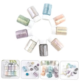 DOITOOL 9pcs Mica Powder Set for Crafting DIY Beautiful Epoxy Resin Pigment for Makeup Nail Art Soap Making More for Creative Projects