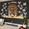 Maqiauly Easter Bulletin Board Decorations He Is Risen Cross Church