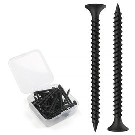 BOUMVID Drywall Screws M3.5 x 60 mm, Pack of 50 Drywall Screws Black Coarse Thread Wood Drywall Screws, Plasterboard Drywall Screws, Plasterboard Screw Drywall Screws