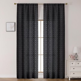 Chyhomenyc - Cortinas de diamantes de 2 x 37 pulgadas de ancho x 96 pulgadas de largo