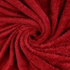 Double Sided Coral Cuddle Fleece Fabric Material - Bordeaux