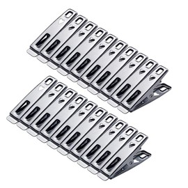 Byou Washing Pegs, Stainless Steel Clothes Pegs, 80 Pieces, Multifunctional Clips for Blanket, Towel, Clothing, Socks