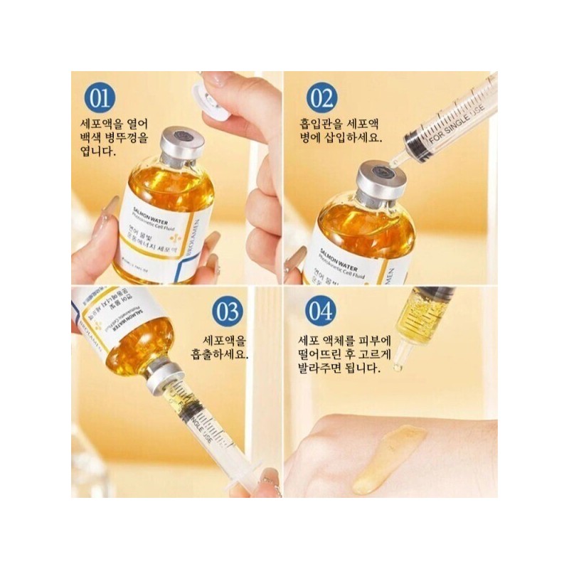 Water Luminous/Wrinkle Free/Salmon/Water-Shine/Functional/Elasticity/Ampoule/Super-Fast/Cell