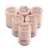 CCINEE Cute Wooden Stamp English Study Evaluation Set Encouragement Seal