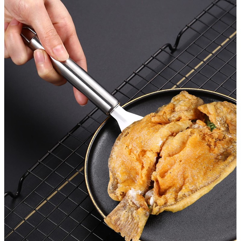 4Pcs Mini Brownies Serving Spatula Set Fish Spatula and Stainless