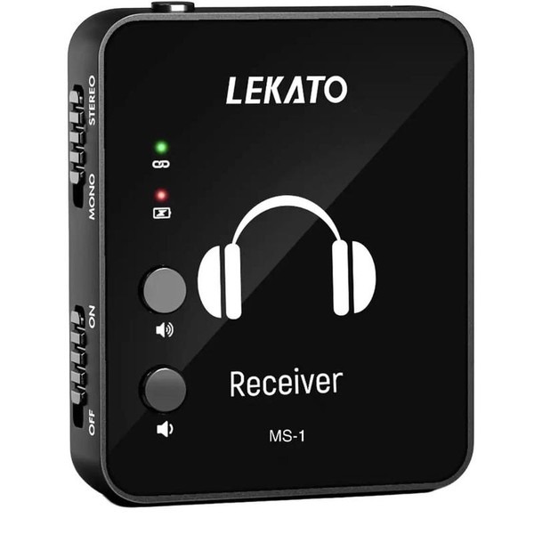 LEKATO MS-1 2.4G Stereo Wireless IEM System with Transmitter Beltpack