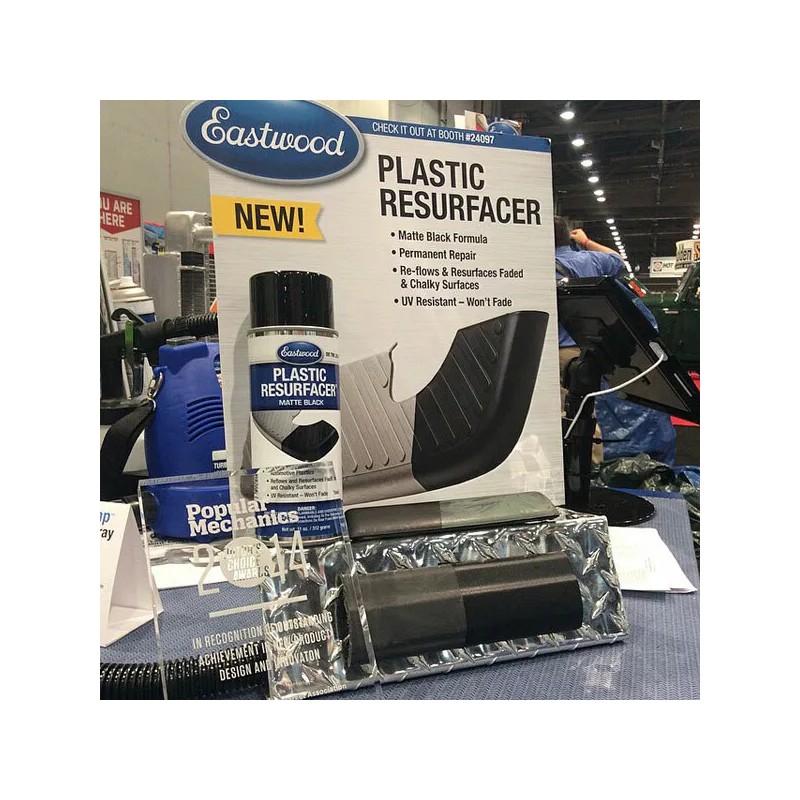 Eastwood Plastic Resurfacer Matte Black Aerosol Clear Coat 11oz.