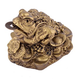 Feng Shui Money Lucky Oriental Chinese Three Leg I Ching Coin Frog Toad W Free Mxsabrina Red String Bracelet D1032 by juanxian