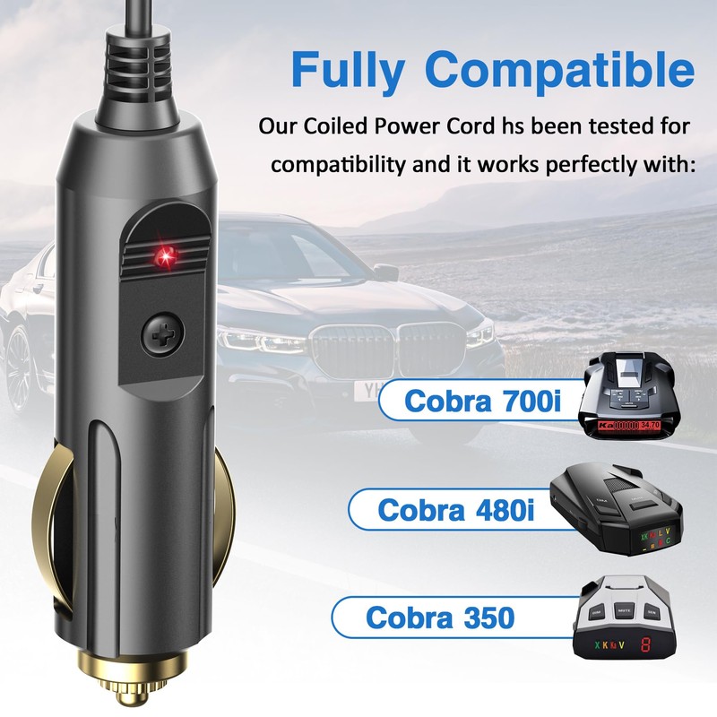 ZiBwnfuxcz Radar Detector Power Cord Compatible with Cobr RAD 350