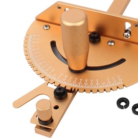 rockible Universal Table Saw Miter Gauge with Fence Multipurpose Angle Ruler Metal 60 Degree Angled Ends