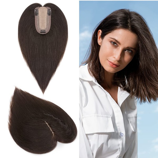 Hairro Clip in Hair Topper 100% Real Human Hairpiece 13